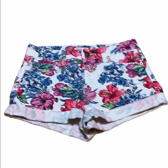 Forever 21 Premium Denim Flowered Shorts - Picture 1 of 8
